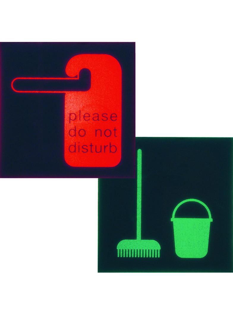 gallery Folia do lampy sygn. LED symbol nie przeszkadzać/proszę posprzątać