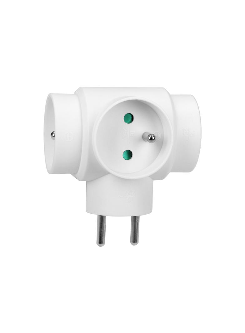 Rozgałęźnik 3x2P+Z, biały OR-AE-13184 ORNO