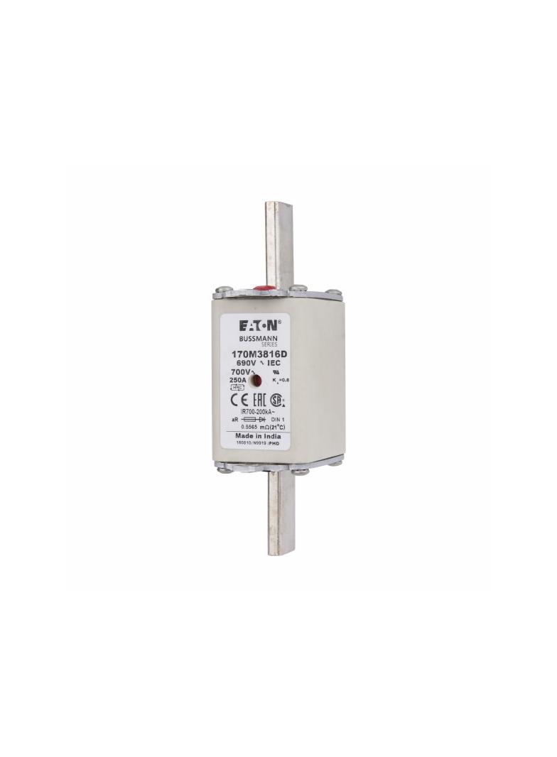 FUSE 250A 690V aR DIN 1 HSDNH Wkładka szybka 250A 690V aR DIN 1 podwójny wskaźnik 170M3816D EATON