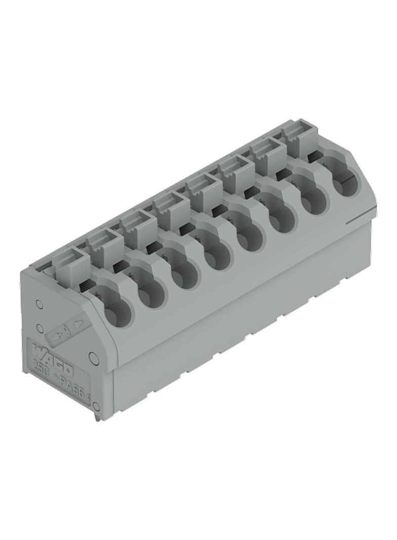Listwa zaciskowa do płytek drukowanych 8-biegunowa szara raster 5mm /25szt./ 250-508 WAGO