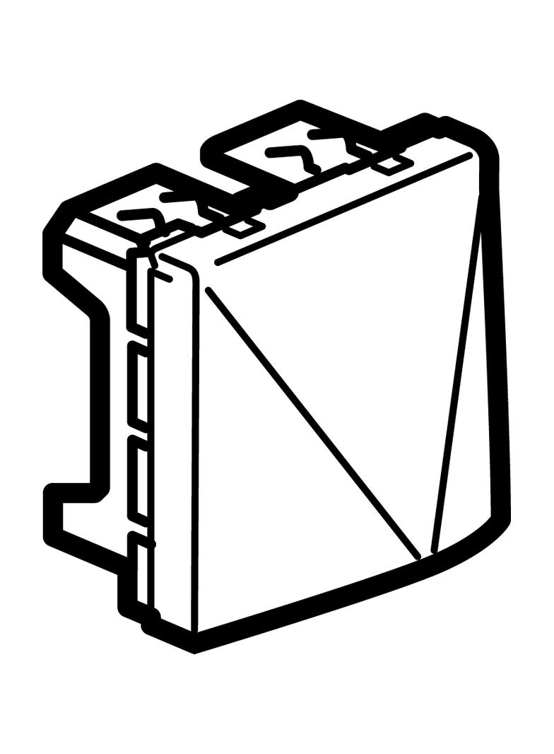 MOSAIC WYJŚCIE KABLOWE - 2 MODUŁY BIAŁE 16A, Legrand