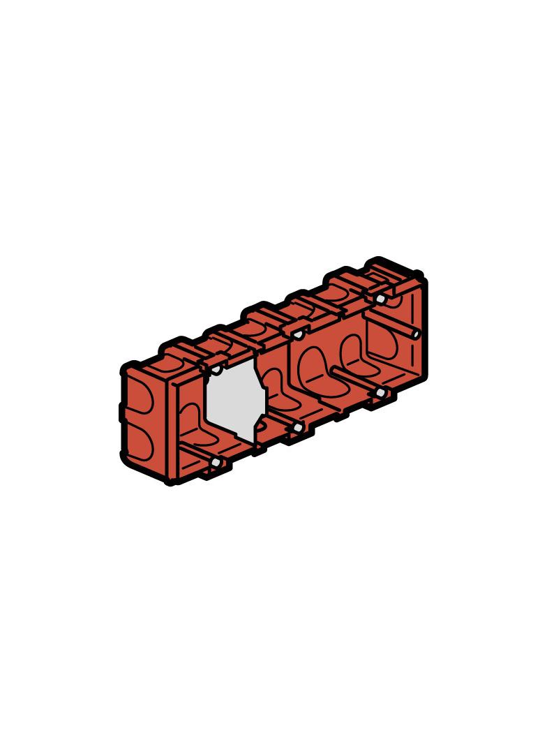 BATIBOX PUSZKA POTRÓJNA PRZELOTOWA DO ŚCIAN MUROWANYCH 40 MM, Legrand