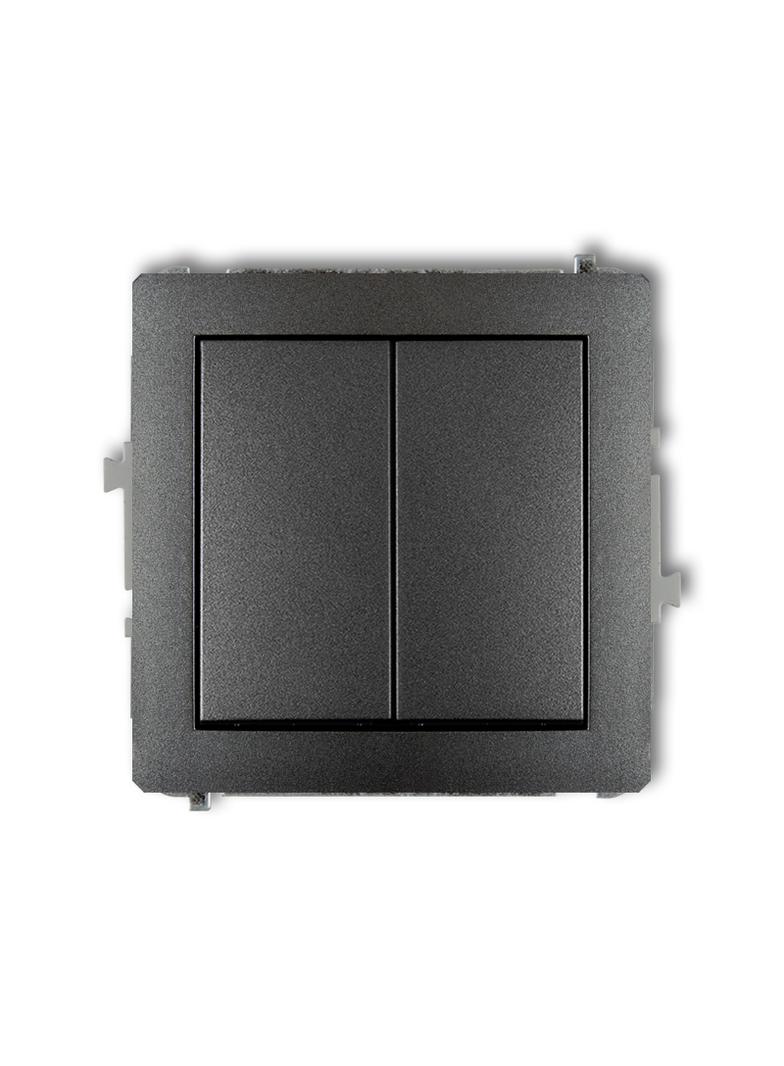 DECO Mechanizm łącznika zwiernego żaluzjowego (dwa klawisze bez piktogramów) grafitowy