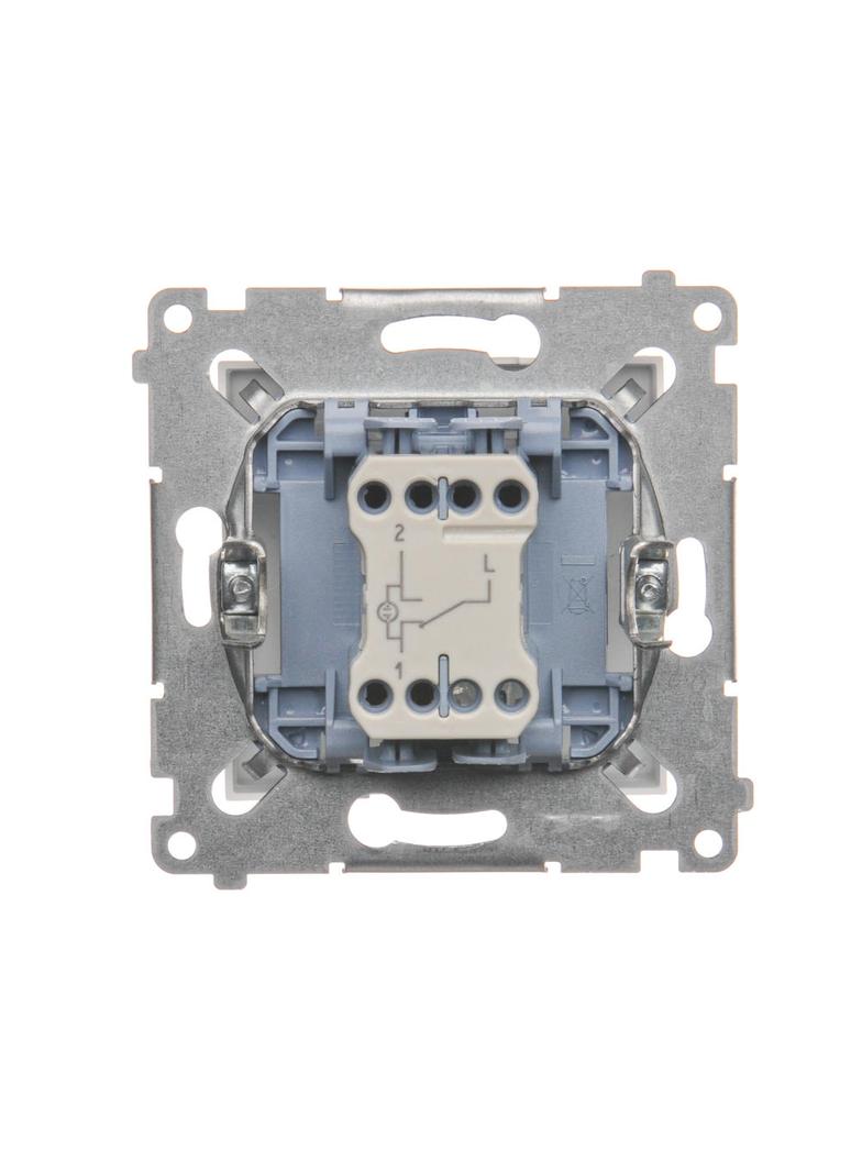 Simon 54 Łącznik schodowy z podświetleniem LED bez piktogramu 10A 250V szybkozłączka biały DW6L.01/X/11 KONTAKT