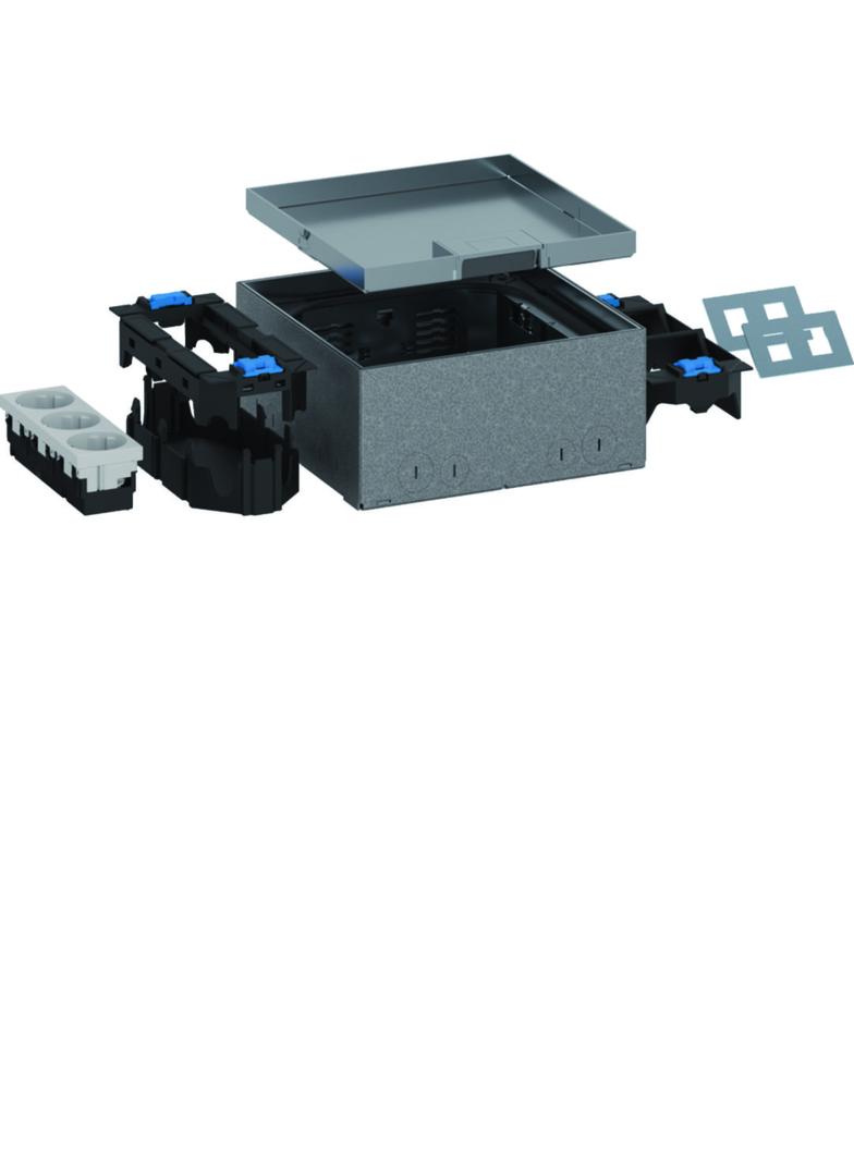 tehalit.VE-EE Zestaw puszka podło-montazowa IP30 5kN Q06 205x205 15mm stal UDKQ06E15 HAGER