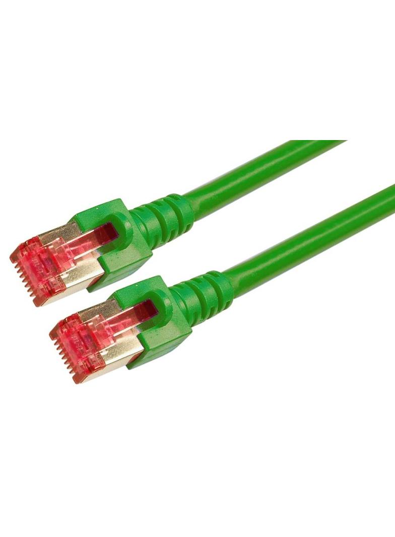 Patchcord RJ45 S/FTP kat. 6 LSZH zielony 15m