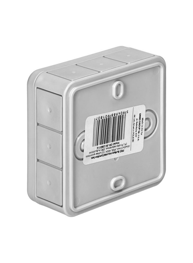 Puszka n/t PRO IP55 400V 12 przepustów gumowych 85x85x37mm szary OR-JB-13807/G ORNO