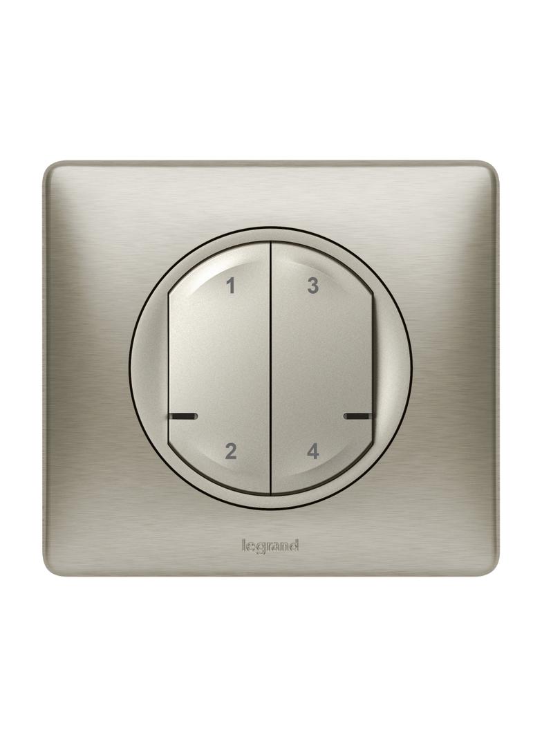 Netatmo - Celiane- łącznik bezprzewodowy 4 scenariusze - tytanowy, Legrand