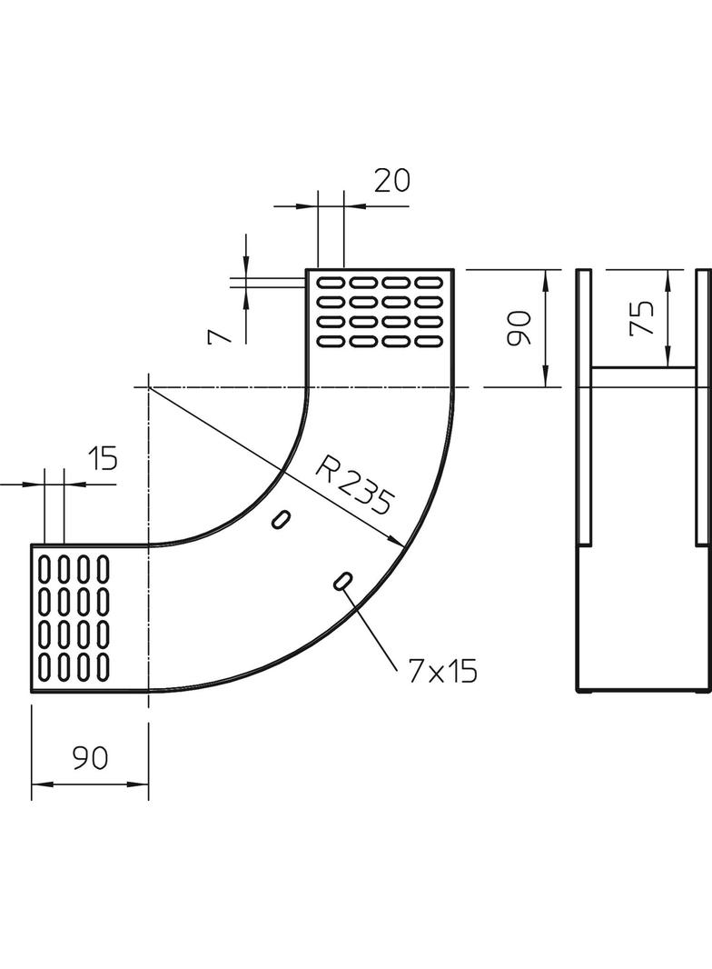 RBV 115 S FS, Łuk pionowy 90°