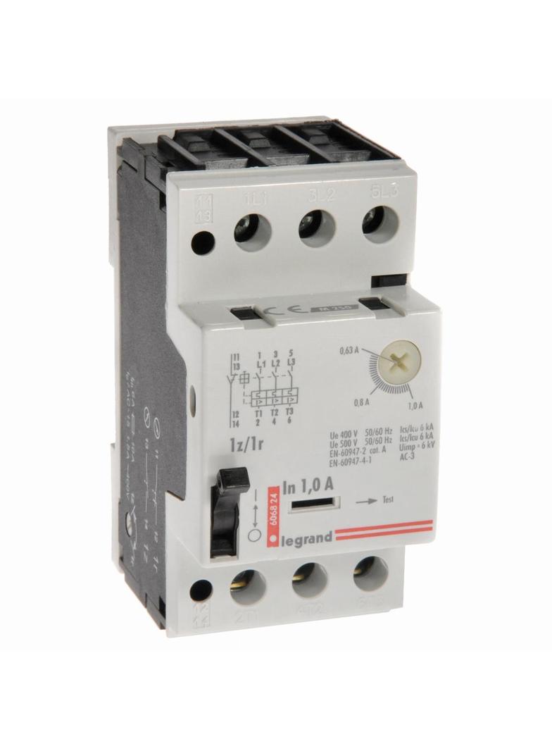 Wyłącznik Silnikowy 3P 0,25Kw 0,63-1A M 250 1R/1Z 0,25 606824 LEGRAND