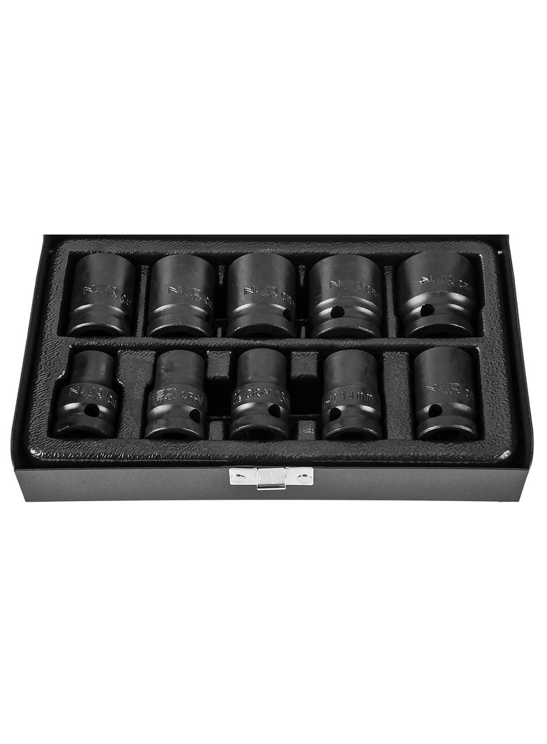 Nasadki udarowe 1/2", 10-24 mm, zestaw 10 szt.