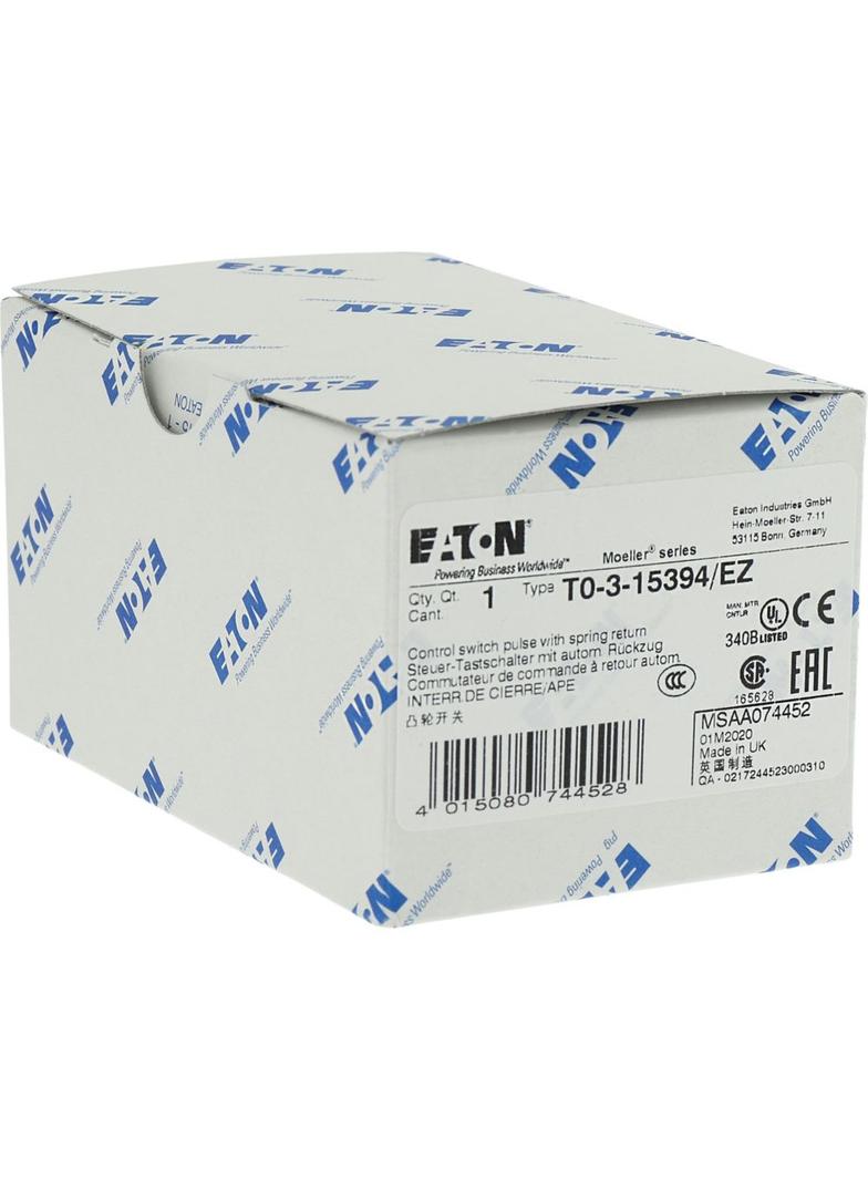 T0-3-15394/EZ Łącznik krzywkowy 20A 6.5kW 074452 EATON