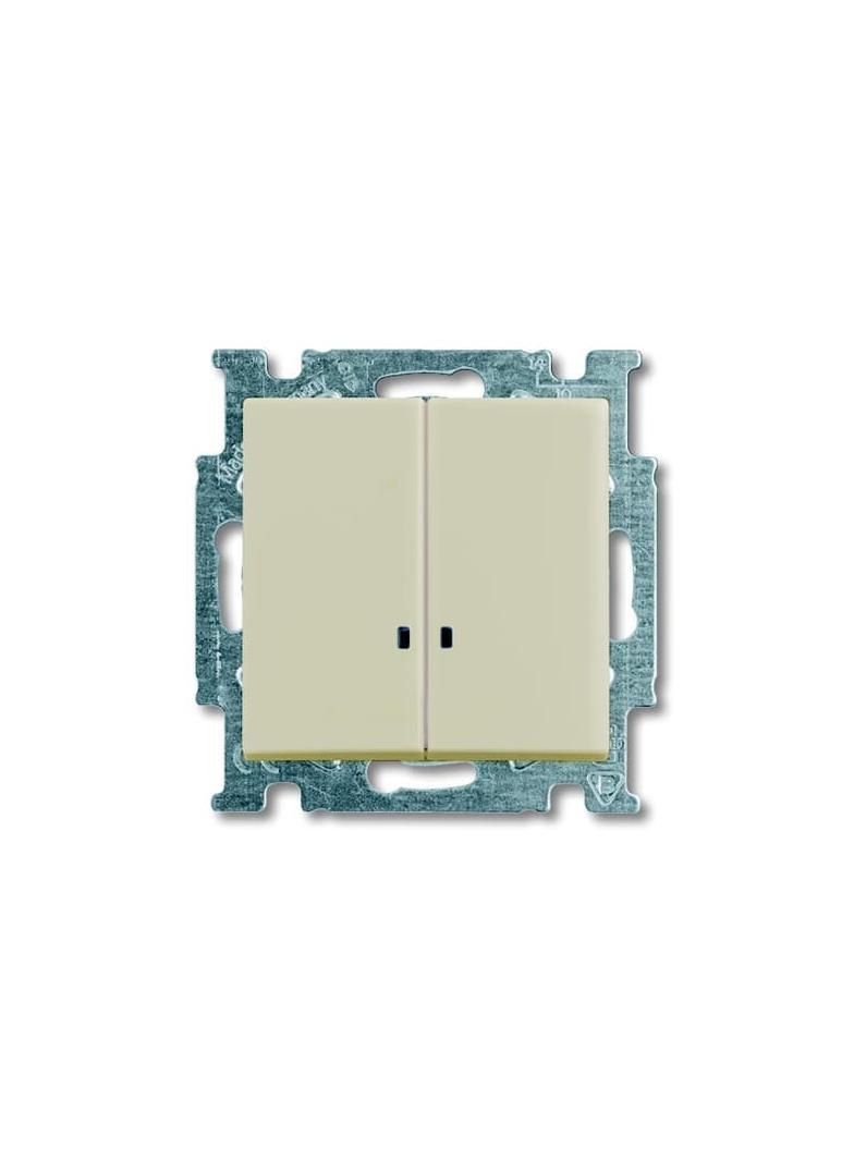 BASIC55 Wyłącznik z klawiszem świecznikowy Z lampką neonową kremowy