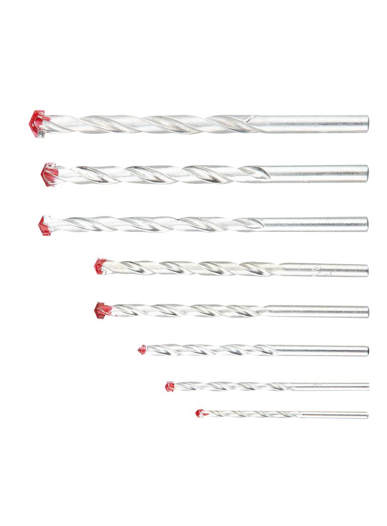 Wiertła do gazo-betonu 3-10 mm, zestaw 8 szt.