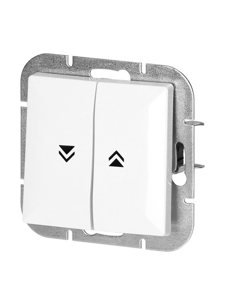 Łącznik roletowy podtynkowy Pearl, 10A, 250V, WP-10P, biały