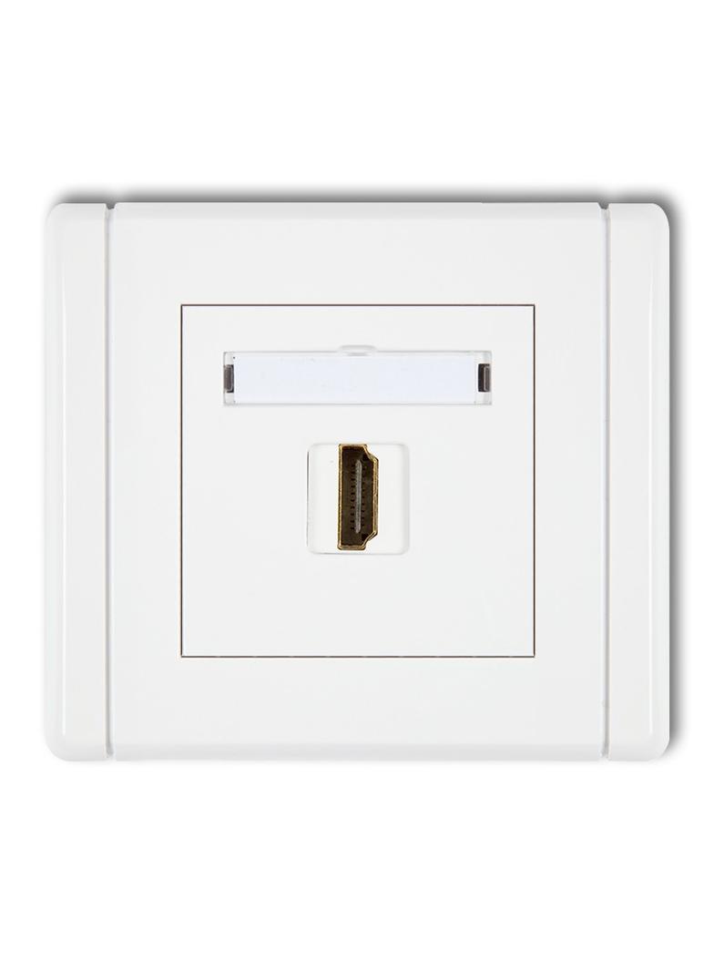 FLEXI Gniazdo pojedyncze HDMI 2.0 biały