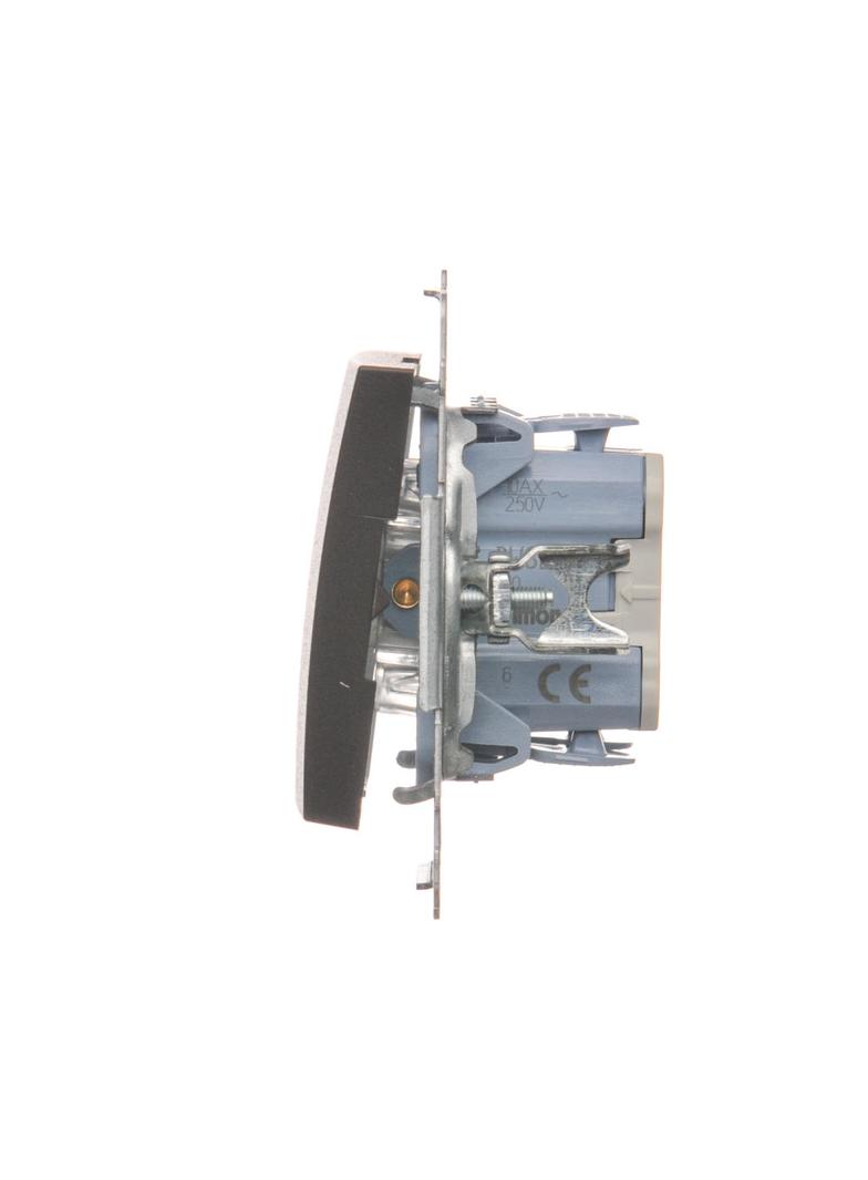 Simon 54 Łącznik schodowy z podświetleniem LED bez piktogramu 10A 250V szybkozłączka brąz mat DW6L.01/X/46 KONTAKT