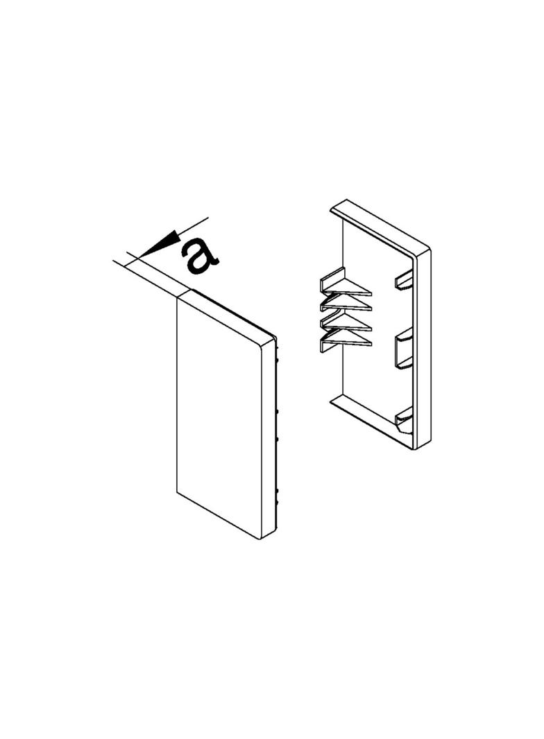 tehalit.BRAP Końcówka 65x100mm anodyzowany L6532ELN HAGER