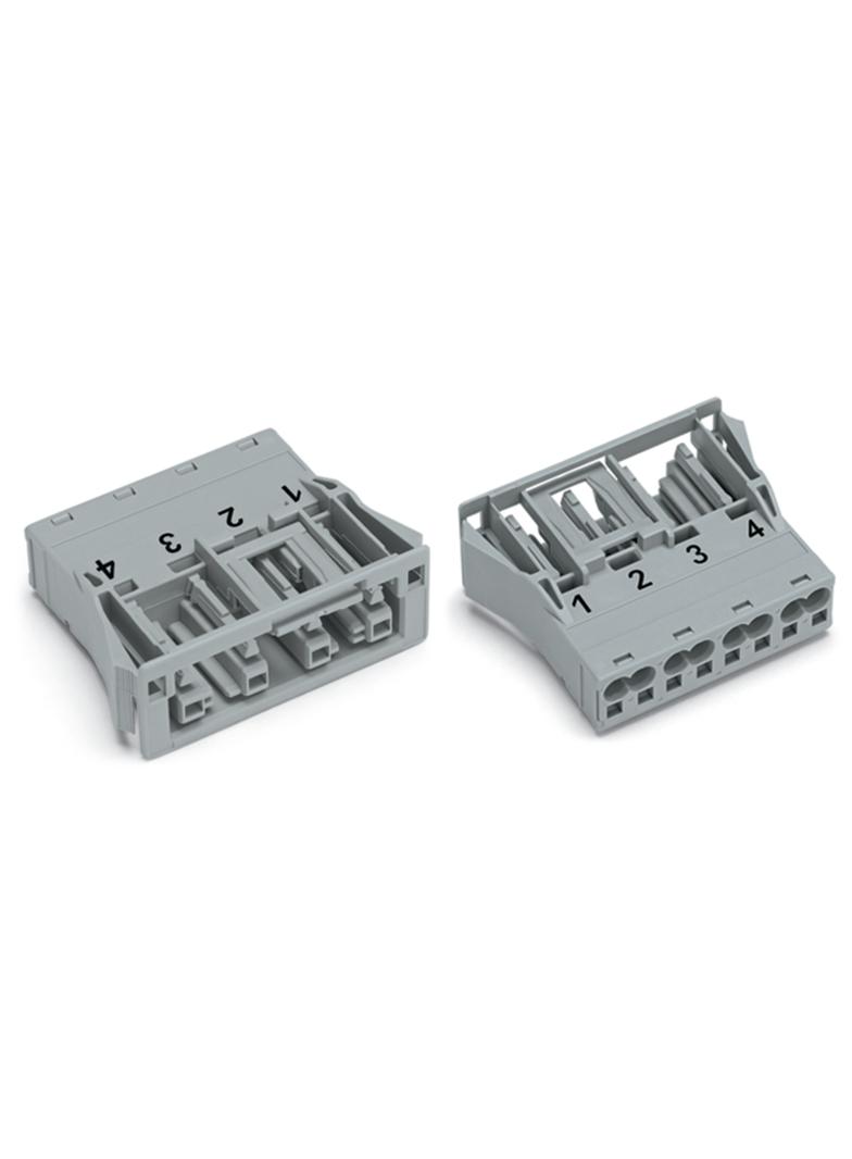 WINSTA gniazdo 4-torowe SnapIn szare