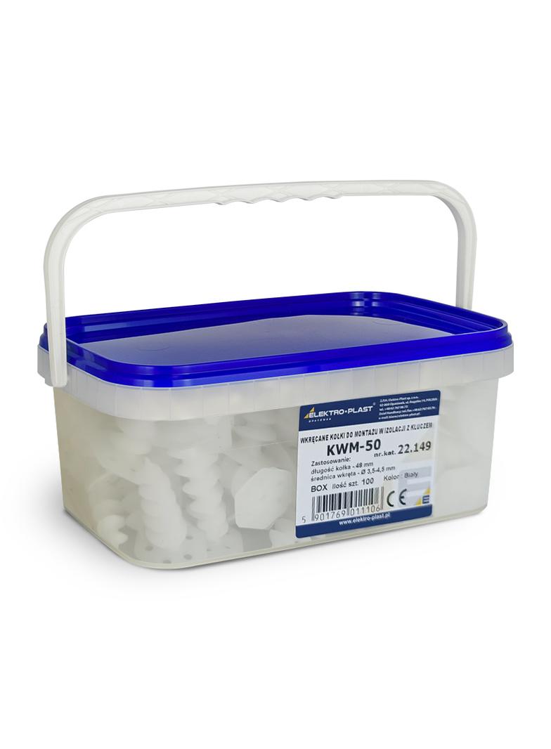 Wkręcane kołki do montażu-izolacji Z-luczem KWM-50 BOX (100 szt.) białe 22.149 OPATÓWEK