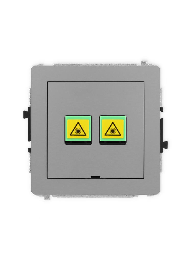 DECO Mechanizm gniazda światłowodowego/optycznego podwójnego, bez pola opisowego szary mat