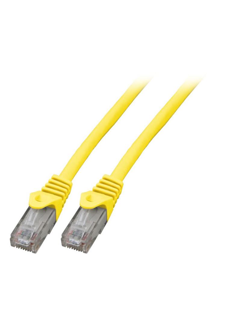 Patchcord RJ45 U/UTP kat. 6 LSZH CCA żółty 10m
