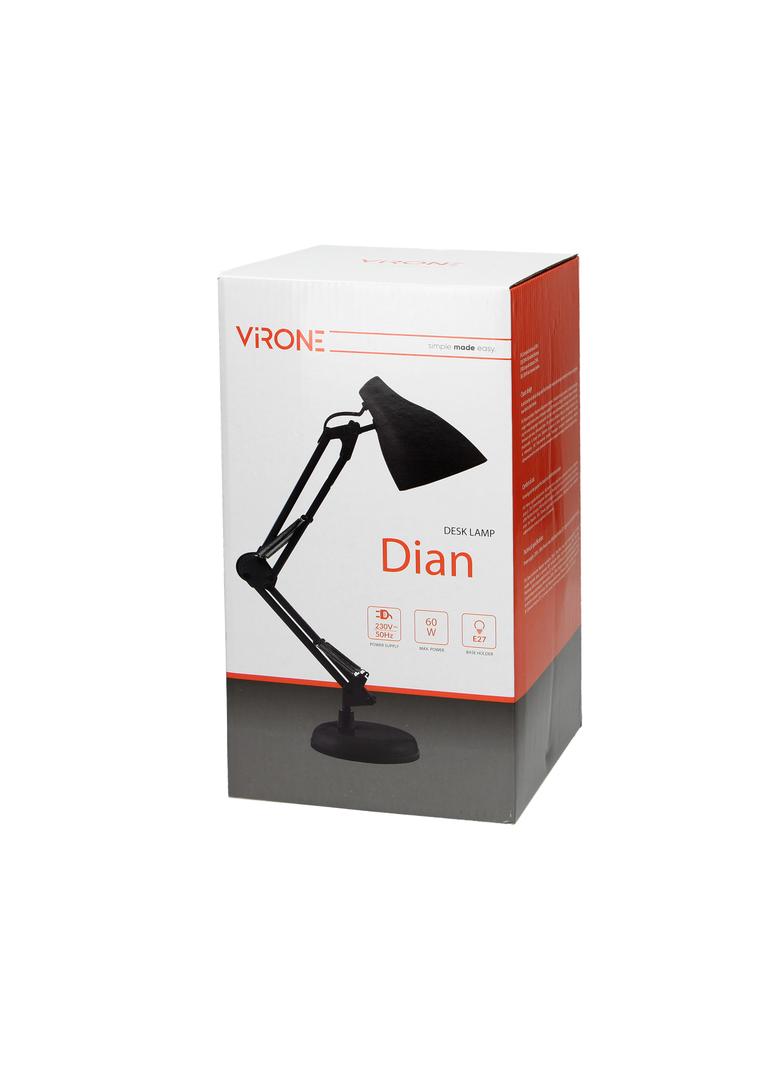DIAN lampa biurkowa. 60W stalowa, czerwona DL-1/R ORNO