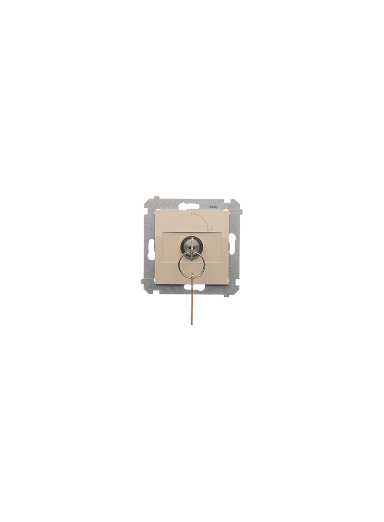 Łącznik na kluczyk pojedynczy jednobiegunowy 2 pozycyjny /0-I/ styk 1Z 5A 250V DW1K.01/41 KONTAKT