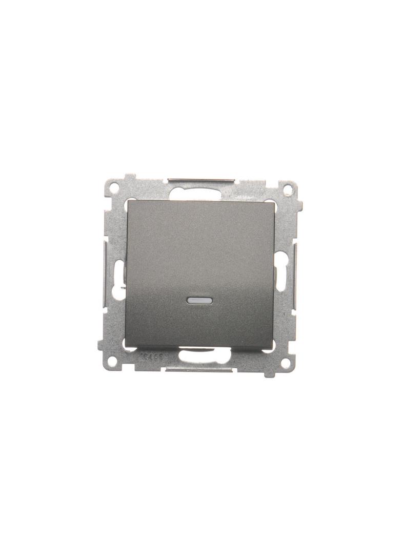 Simon 54 Łącznik krzyżowy z podświetleniem LED bez piktogramu 10A 250V szybkozłączka antracyt DW7L.01/X/48 KONTAKT