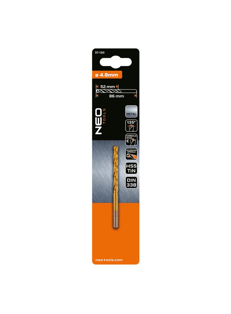 Wiertło do metalu HSS-TiN, 4.8 mm