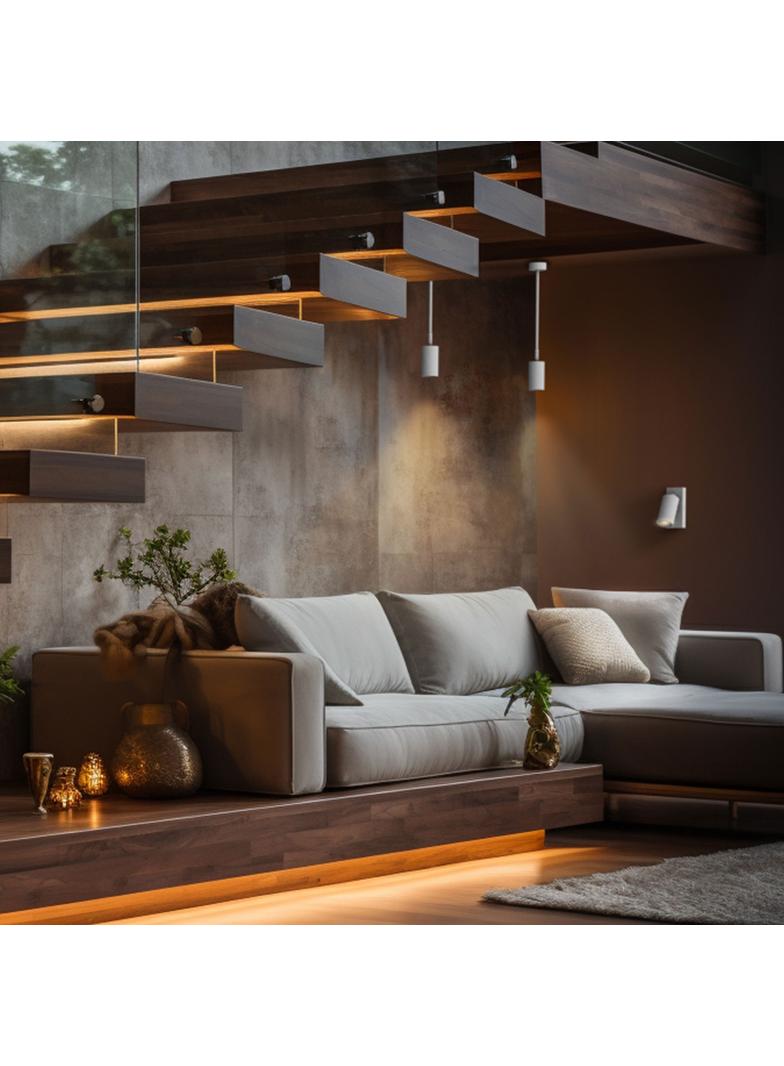 VARIOSA GU10 BAZA 230V IP20 55X100X450MM BIAŁY OKRĄGŁA