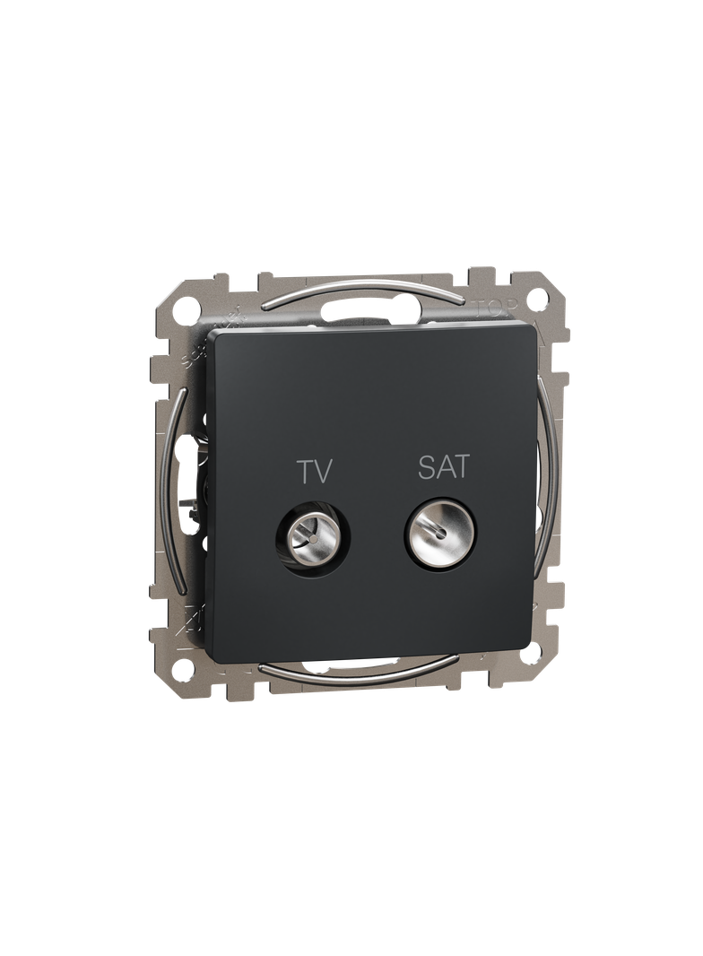 Sedna Design & Elements Gniazdo antenowe TV-SAT końcowe 4dB czarny antracyt SDD114471S Schneider