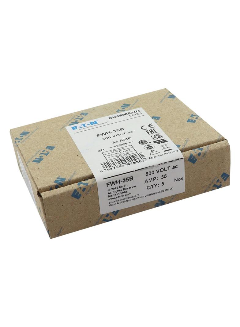 35A 500V AC HIGH SPEED FUSE Wkładka szybka 35A AC 500V DC 500V 21x81 mm UL FWH-35B EATON