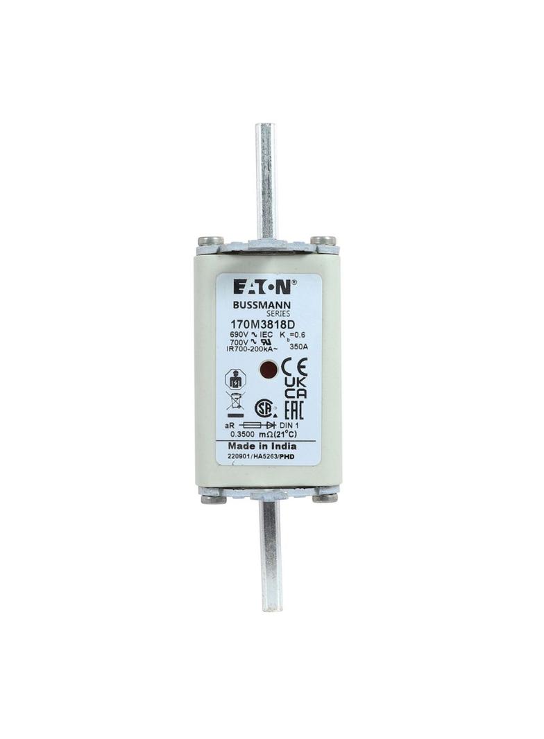 FUSE 350A 690V aR DIN 1 HSDNH Wkładka szybka 350A 690V aR DIN 1 podwójny wskaźnik 170M3818D EATON