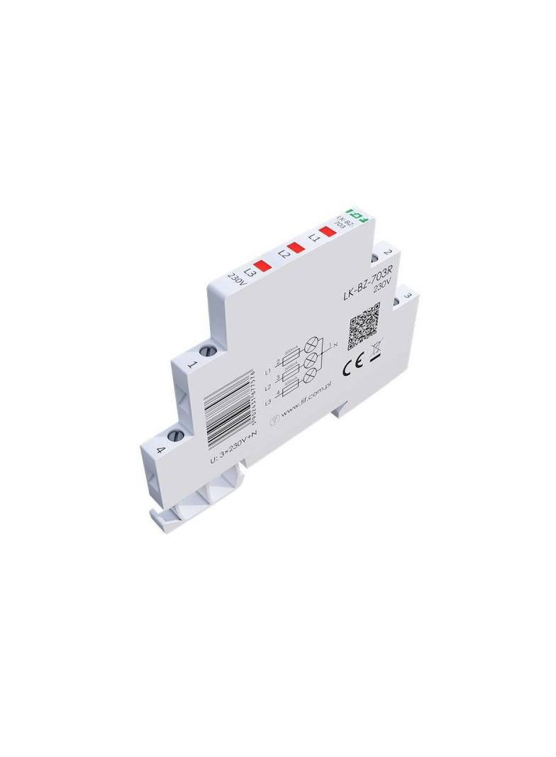 Lampka kontrolna zasilania z zabezpieczeniem 1/3S 3xLED CZERWONA LK-BZ-703R F&F
