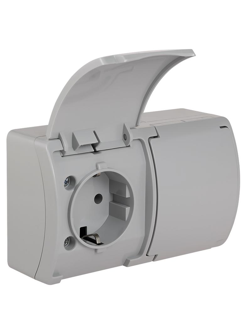 VG-Koala Gn. podw. 2x2P+Z-CHUKO n/t IP44 popiel Z-lapk.popiel VG 182-03 61.398 OPATÓWEK