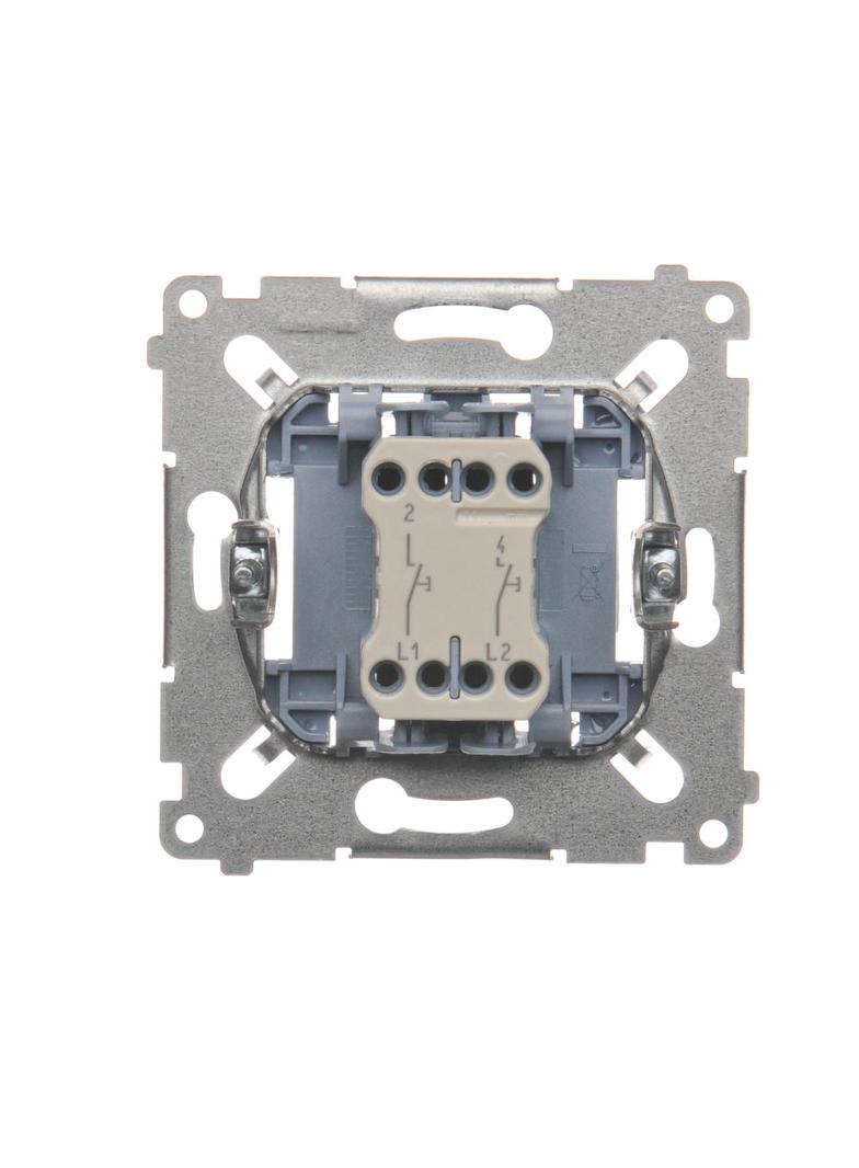 Simon 54 Przycisk podwójny zwierny (mechanizm) 10A 250V szybkozłączka SP2M KONTAKT