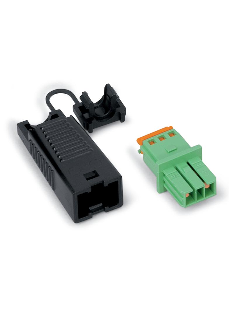 WINSTA EIB gniazdo 2-torowe zielone z obudową odciążającą naciąg