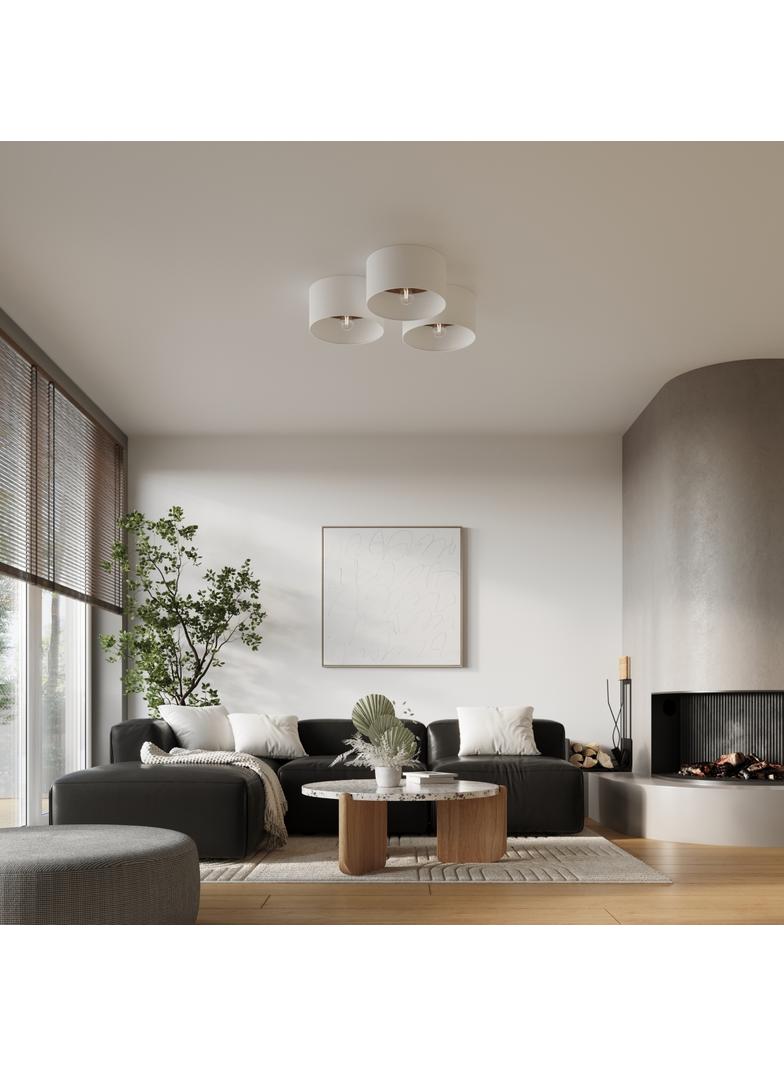 Plafon TELESTO biały/ciemny brąz