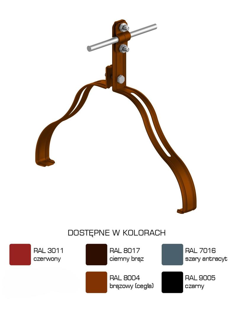 AN-151M/LA/-N Uchwyt gąsior.prof. Z-śruba WZÓR 17 H=10 cm /LA/