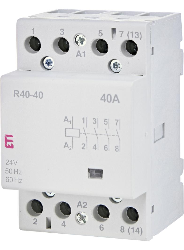 R 40-40 24V STYCZNIK MODUŁ.40A 4 STYKI ZWIERNE (3 MOD.4 BIEG.)