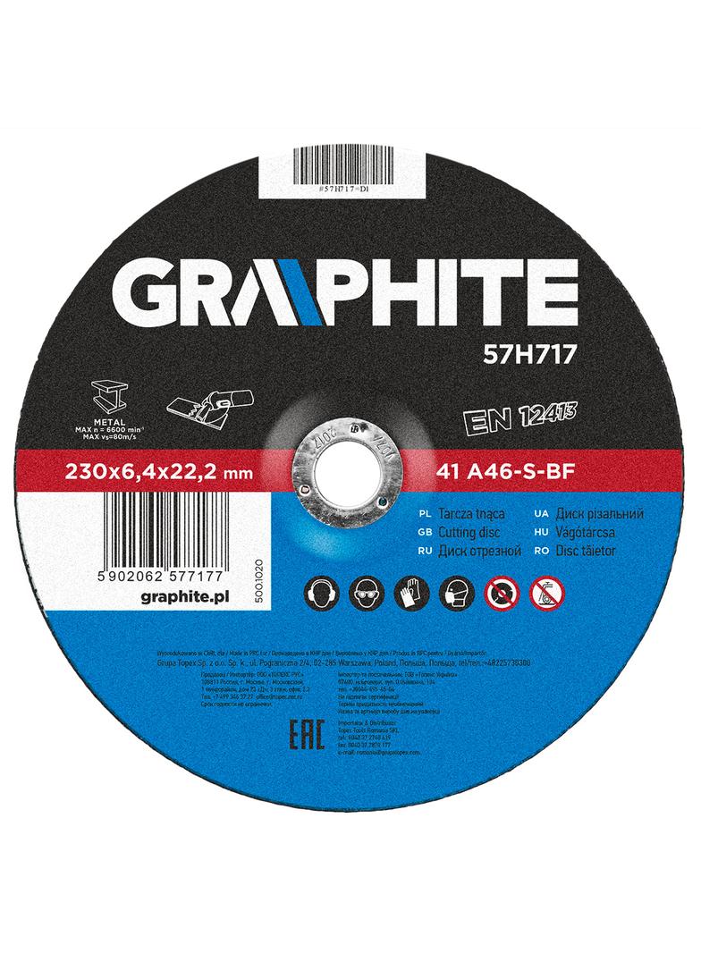 Tarcza szlifierska do metalu 230 x 6.4 x 22.2 mm, 27 A24-S-BF