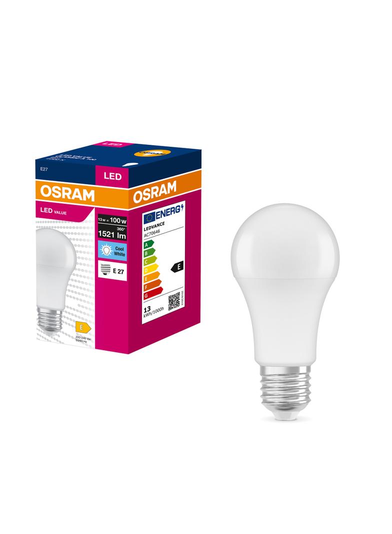 Lampa LED VALUE Classic A100 non-dim plastik 13W 840 E27
