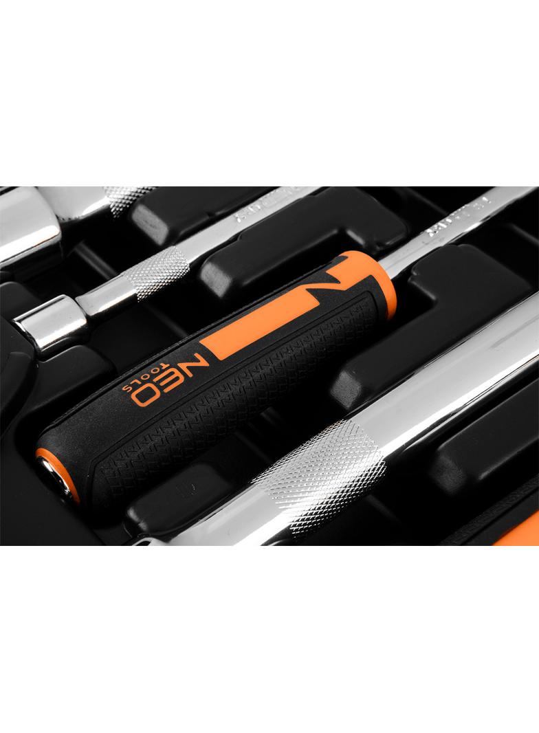 Klucze nasadowe 1/2", 1/4", zestaw 73 szt., CrV