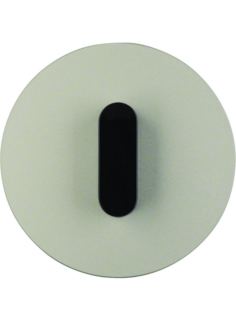 R.classic Płytka czołowa z pokrętłem do łącznika obrotowego, alu/czarny