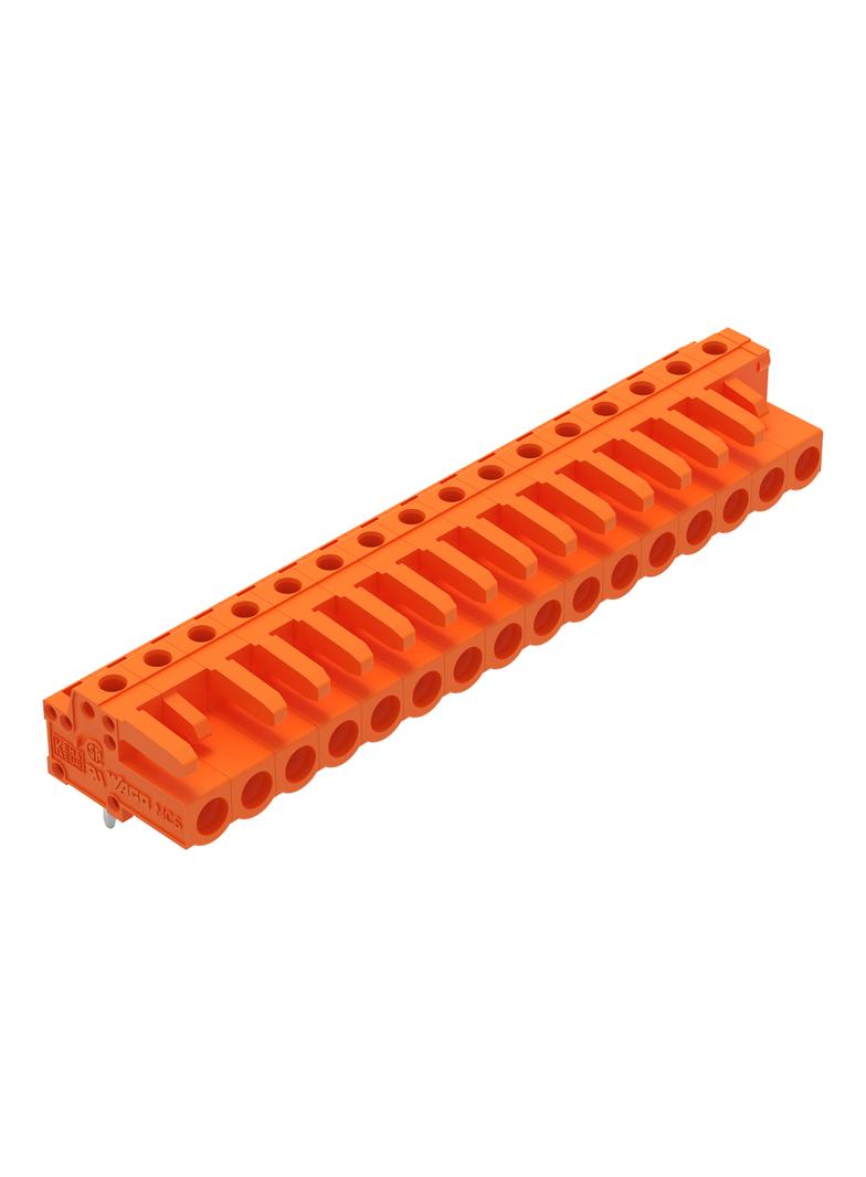 MCS-MIDI Classic gniazdo kątowe 16-bieg. pomarańczowe raster 5,08 mm /25szt./ WAGO