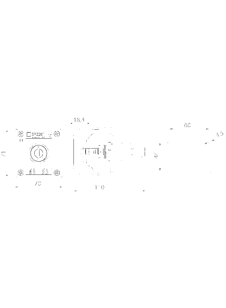 KASETA KOMPLETNA 1-OTWOROWA Z PRZYCISKIEM SAV I 2 PRZEPUSTAMI M20