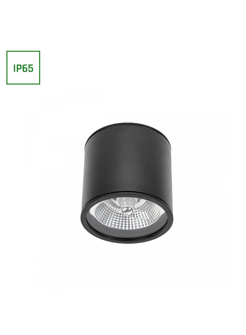 CHLOE AR111 GU10 IP65 okrągła czarna nieruchoma