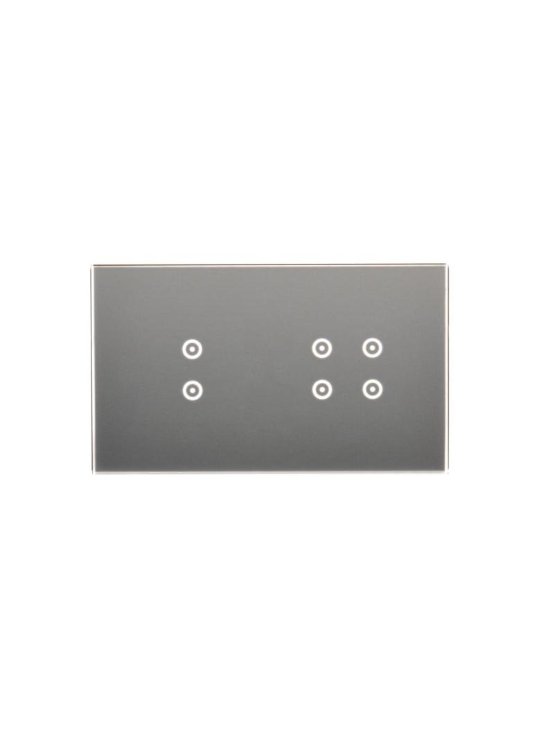 Simon 54 Touch Panel dotykowy S54 Touch 2 moduły 2 pola dotykowe pionowe + 4 pola dotykowe srebrna mgła DSTR234/71 KONTAKT
