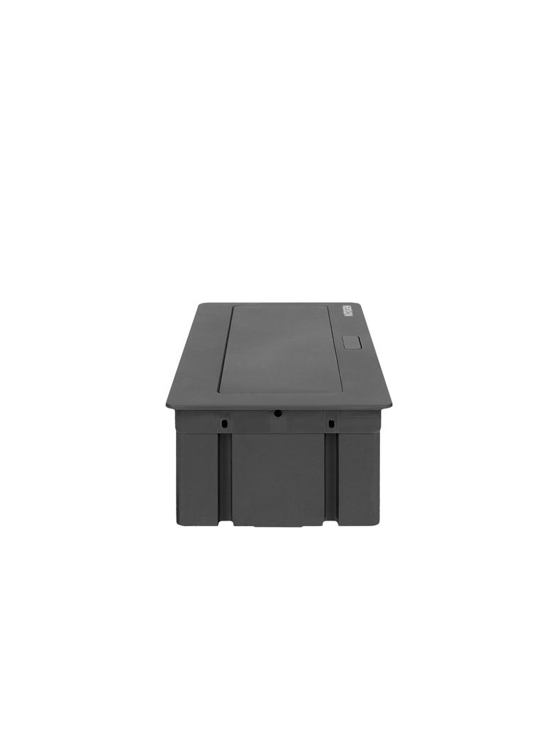 NOEN Kaseta meblowa wpuszczana w blat ze zintegrowaną ramką PCV na gniazda modułowe 3 x 45x45mm lub OR-GM-9010/B ORNO